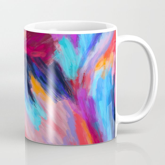 Bright Abstract Brushstrokes Coffee Mug
