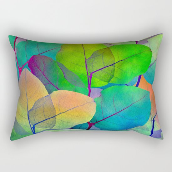 Translucent Leaves Rectangular Pillow