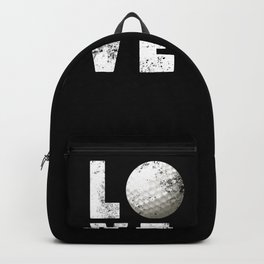 Love Golf design Funny Gift for Golfers Backpack