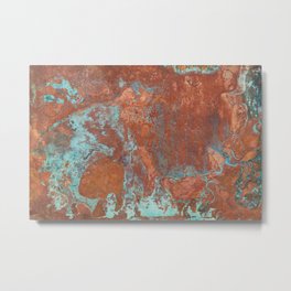 Best Seller Tarnished Metal Copper Aqua Texture - Natural Marbling Industrial Art  Metal Print | Industrialart, Teal, Texture, Copper, Pattern, Rust, Metaltexture, Metal, Trending, Modern 