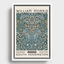 William Morris - Blackthorn | Exhibition Poster Framed Canvas