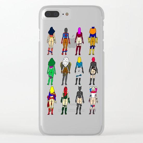Superheroine Butts LV Clear iPhone Case