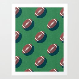 BALLS American Football - pattern Art Print