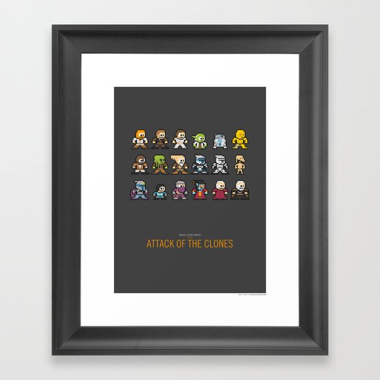 Mega Star Wars: Episode II - Attack of the Clones Framed Art Print