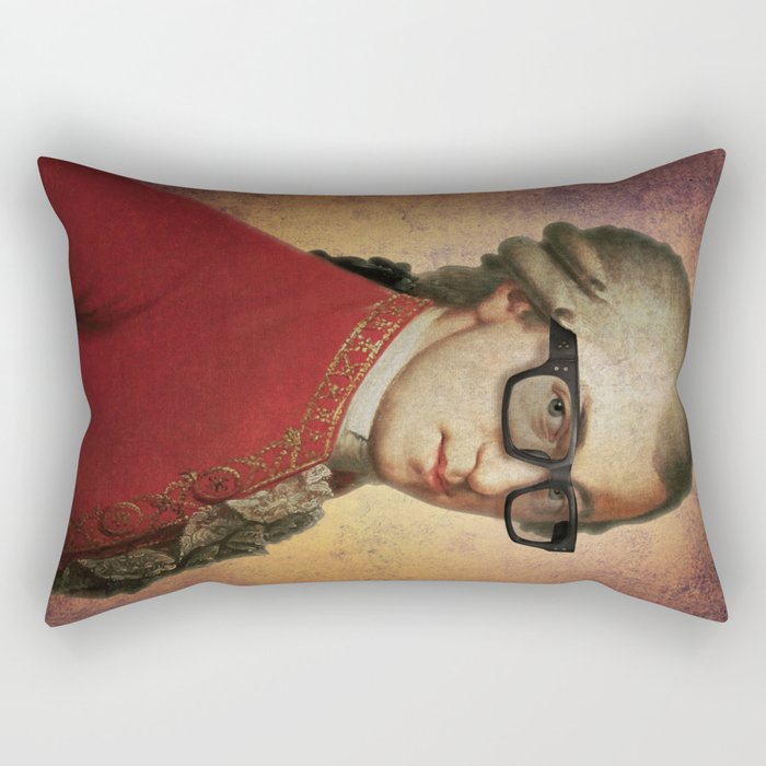 Hipster Mozart Rectangular Pillow
