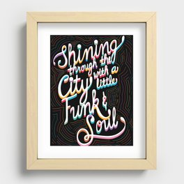 Shining through the city Recessed Framed Print
