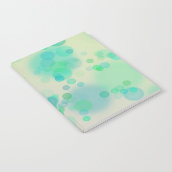 Painterly Blue and Green Circle Abstract Notebook