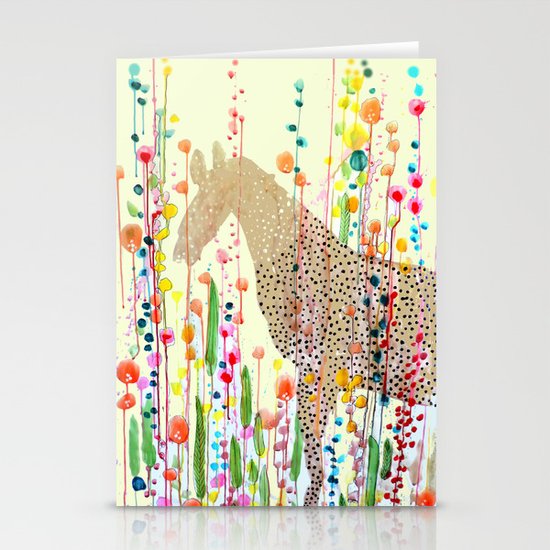 le bonheur est dans le pré Stationery Cards