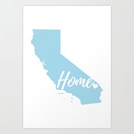 California State Home- Seafoam Blue Art Print
