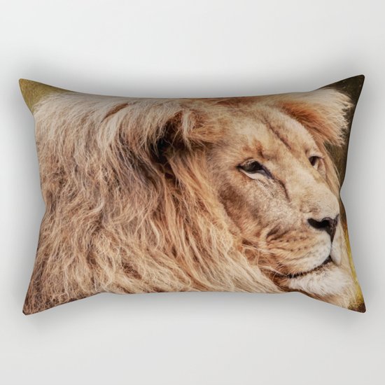 Wild Lion Carnivore Africa Rectangular Pillow