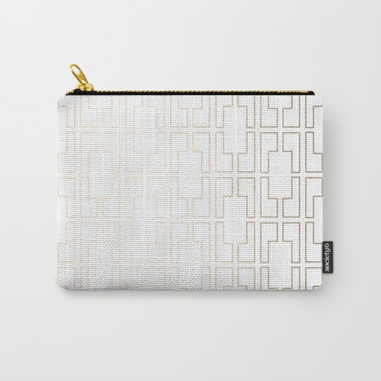 Simply Mid-Century in White Gold Sands Carry-All Pouch