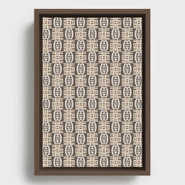 Ethnic african tribal pattern with Adinkra symbols. Framed Canvas
