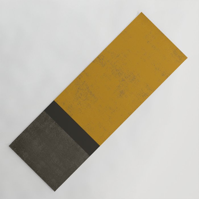 Abstract mustard grey Yoga Mat