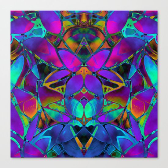 Floral Fractal Art G308 Canvas Print