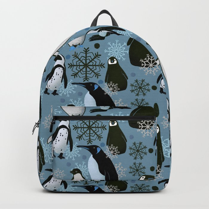 Snowy Penguins - Teal Backpack