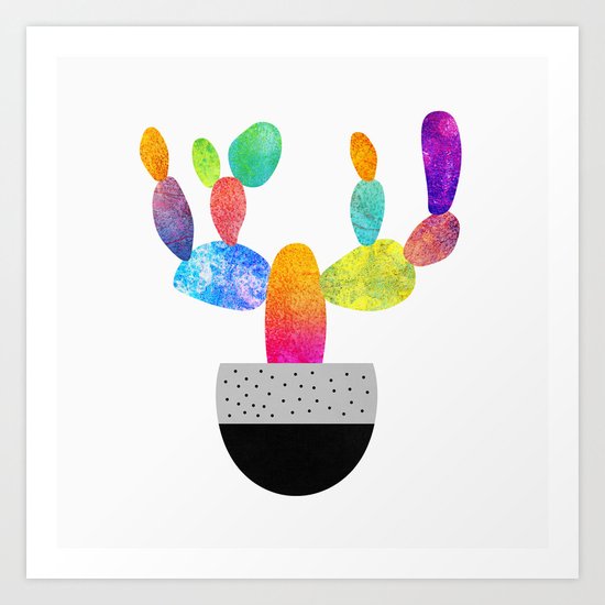 Cactus Fun (color option) Art Print
