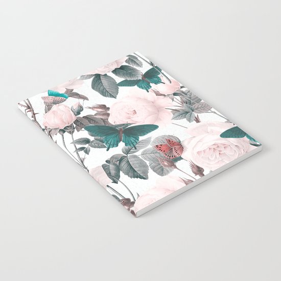 ROSES AND BUTTERFLIES Notebook