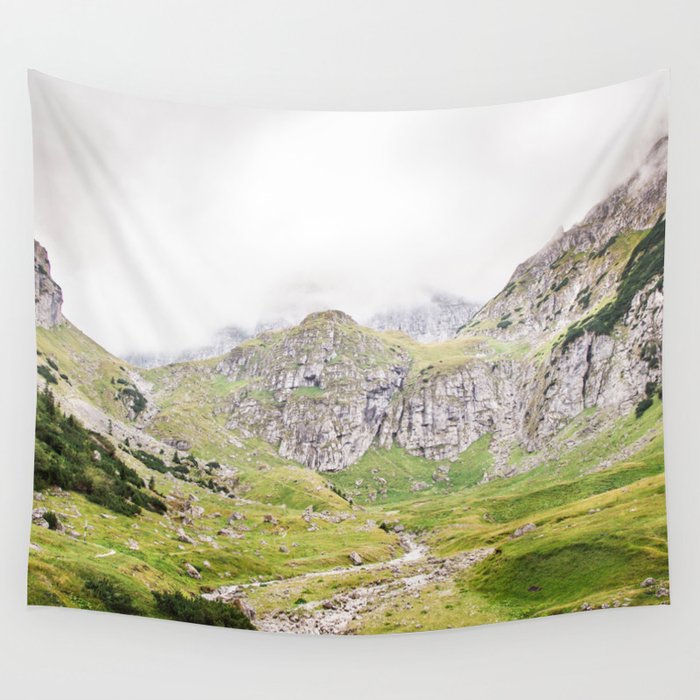 The Alps, Mountains, Landscape Scene Wall Tapestry