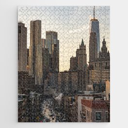 New York City | Chinatown and Skyline Jigsaw Puzzle