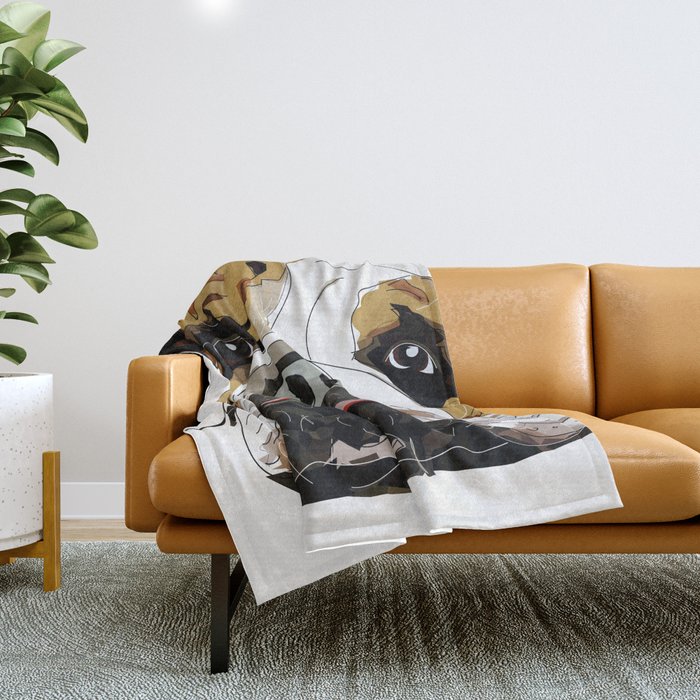 English bulldog throw blanket best sale
