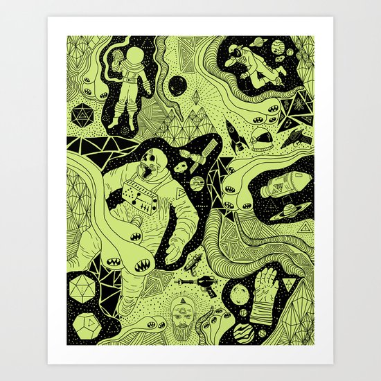 Cosmic Atomic Art Print