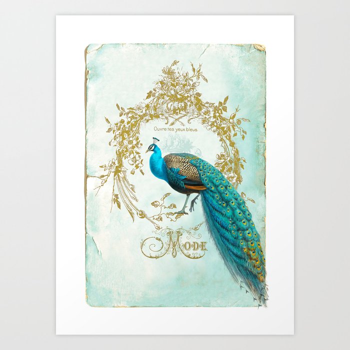 Peacock Mode Art Print