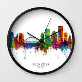 Rochester New York Skyline Wall Clock
