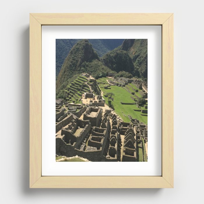 Machu Picchu Ruins Recessed Framed Print