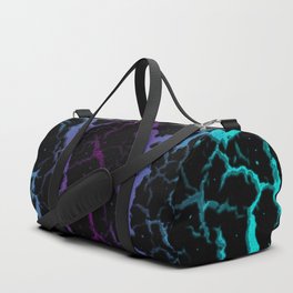 Cracked Space Lava - Cyan/Purple Duffle Bag