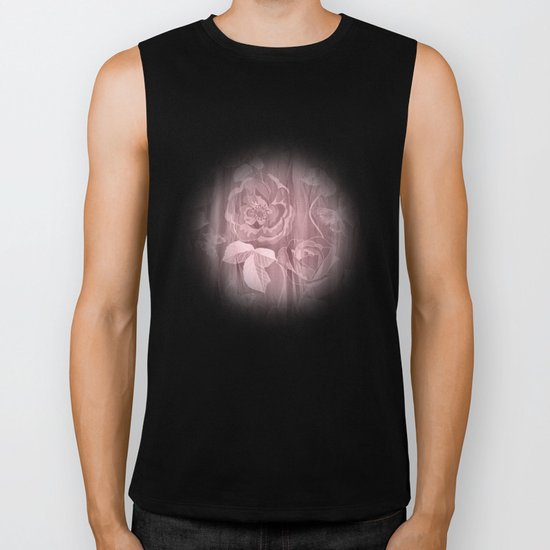 Silk with Roses and Butterflies 2 Biker Tank