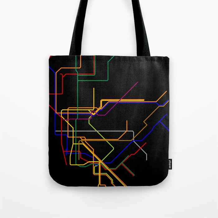 New York Lines Tote Bag