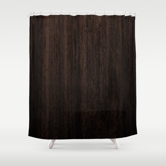 Very Dark Coffee Table Wood Texture Shower Curtain