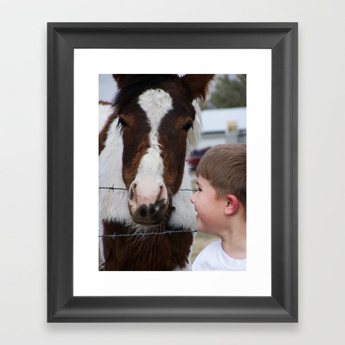 Boy meets Pony Framed Art Print