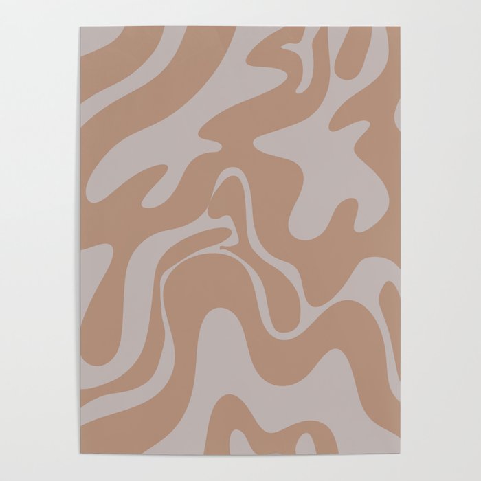 36 Abstract Liquid Swirly Shapes 220725 Valourine Digital Design  Poster