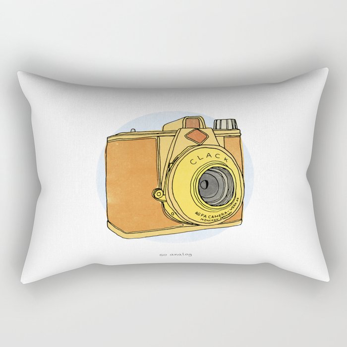 So Analog - Agfa Clack Retro Vintage Camera Rectangular Pillow