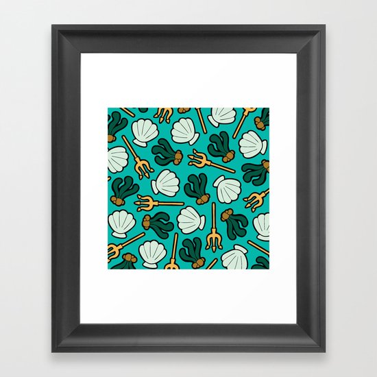 Under the Sea Pattern Framed Art Print