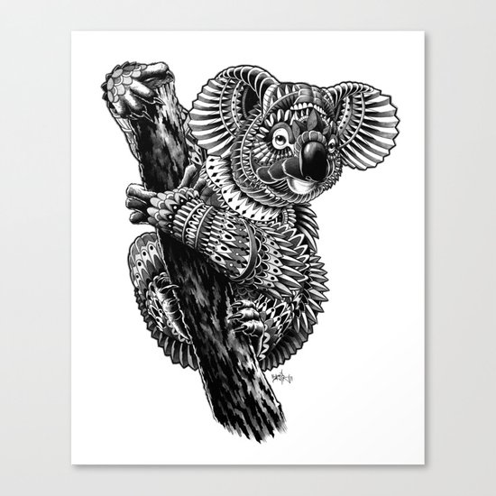 Ornate Koala Canvas Print