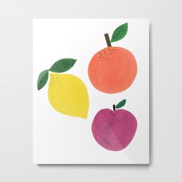 Fruit Trio Metal Print