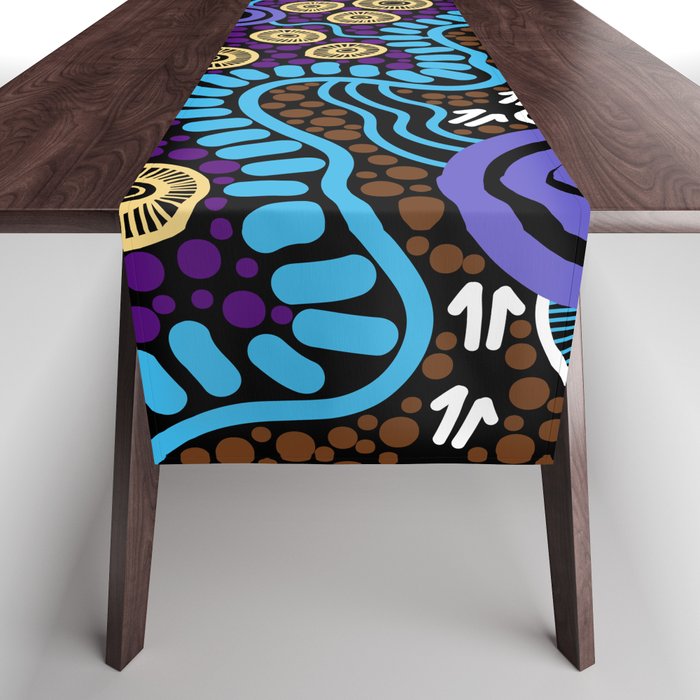 Authentic Aboriginal Art - Untitled (new) Table Runner