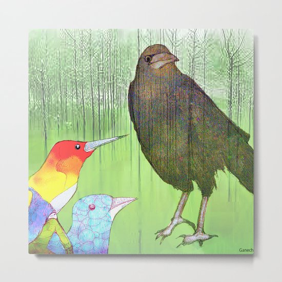 Le roi corbeau Metal Print