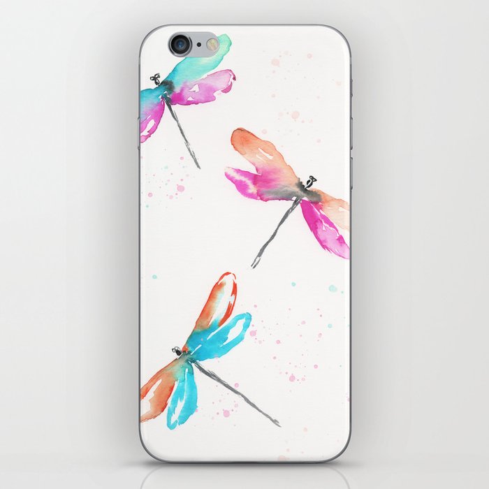 Watercolor Dragonflies 1. iPhone Skin