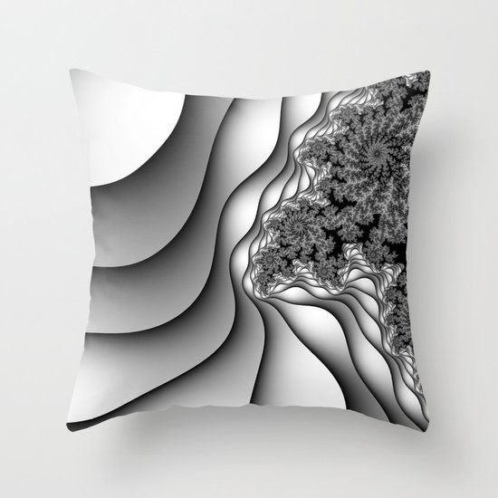 Layers of Snow Throw Pillow