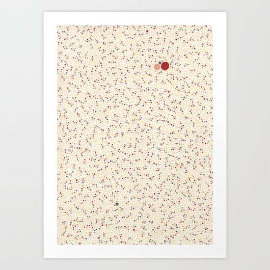 Light Background Dot Color Design Art Print