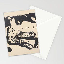 Wassily Kandinsky Sounds Woodcut art 1910s. Klange Plate 14 (1913) - Klänge Sounds Woodcut art Stationery Card