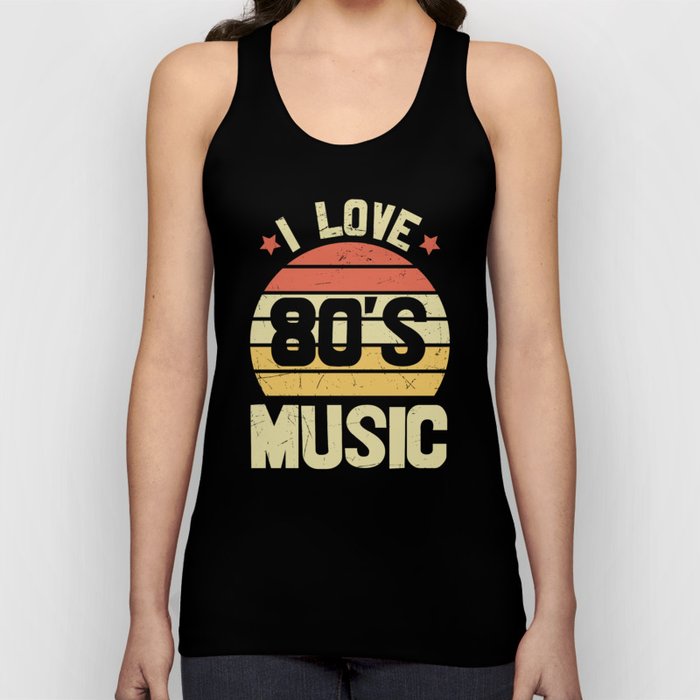 I Love 80's Music Retro Vintage Tank Top