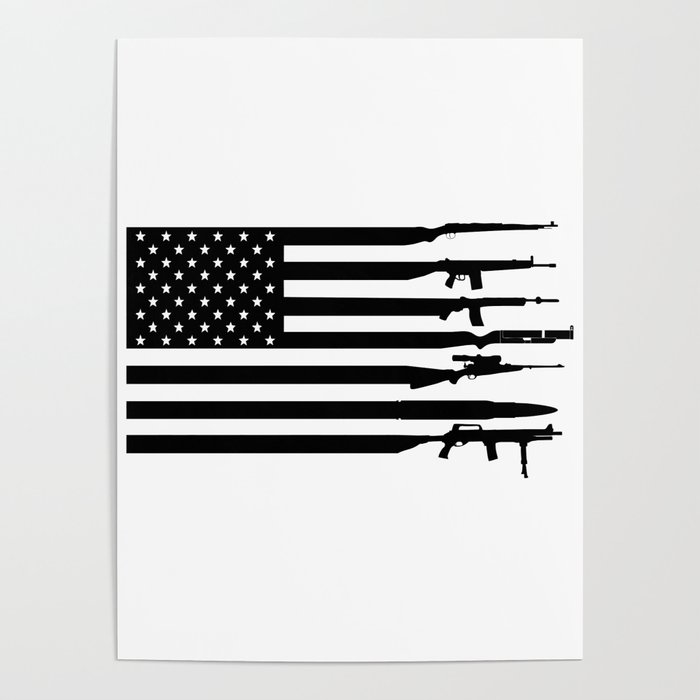 American Flag Guns Shirt for Veteran 4th of July USA Flag With