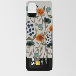 Dreamy Blue & Orange Wildflowers Android Card Case