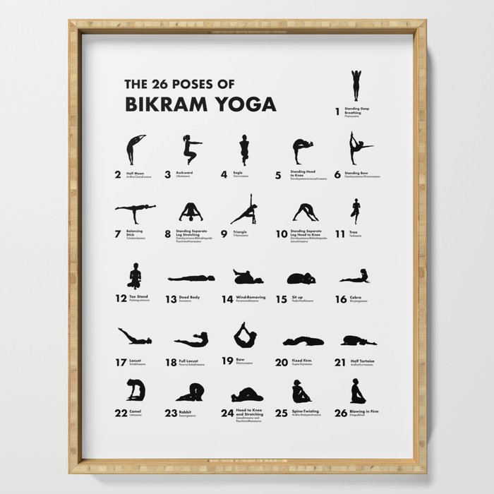 minus varsel Scully The 26 Poses Of Bikram Yoga Serving Tray by The Art of the Pause | Society6