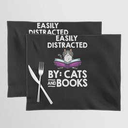 Cat Read Book Reader Reading Librarian Placemat
