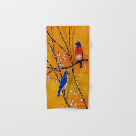 Blue Birds Hand & Bath Towel